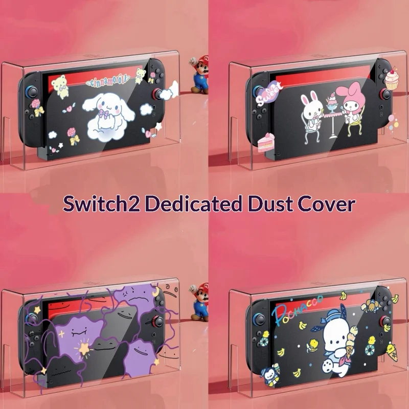 Пылезащитный чехол для Switch2, прозрачная акриловая основа игровой консоли, защитный чехол, персонажи Sanrio, защита от пыли для геймеров
Пылезащитный чехол для Switch2, прозрачная акриловая основа игровой консоли, защитный чехол, персонажи Sanrio, защита от пыли для геймеров