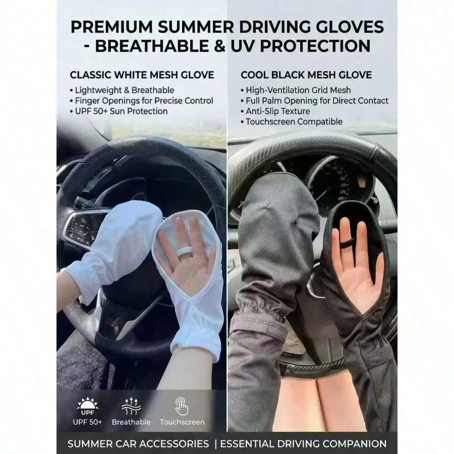 1 Pair Summer Driving Arm Sleeves, Breathable UV Protection Arm Covers, Available In Gray/Blue/Pink/Black/White, Loose Fit For Women Driving, Cycling, Car Accessories, Car Sun Protection
1 Pair Summer Driving Arm Sleeves, Breathable UV Protection Arm Covers, Available In Gray/Blue/Pink/Black/White, Loose Fit For Women Driving, Cycling, Car Accessories, Car Sun Protection