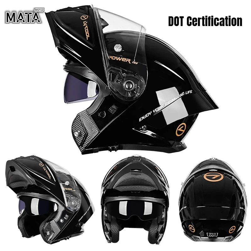 DOT Certification Flip Up Motorcycle Helmet Lightweight Full Face Motocross Helmet Dual Lens Modular Helmet for Men Women
DOT Certification Flip Up Motorcycle Helmet Lightweight Full Face Motocross Helmet Dual Lens Modular Helmet for Men Women
