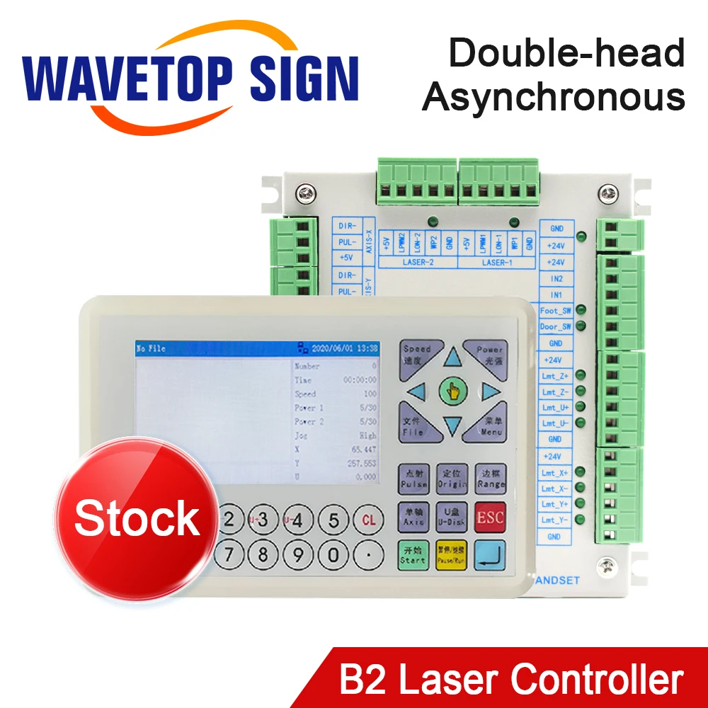 WaveTopSign Stock TL-B2 Co2 Laser Controller for Double-head Asynchronous Laser Engraving Cutting Machine
WaveTopSign Stock TL-B2 Co2 Laser Controller for Double-head Asynchronous Laser Engraving Cutting Machine