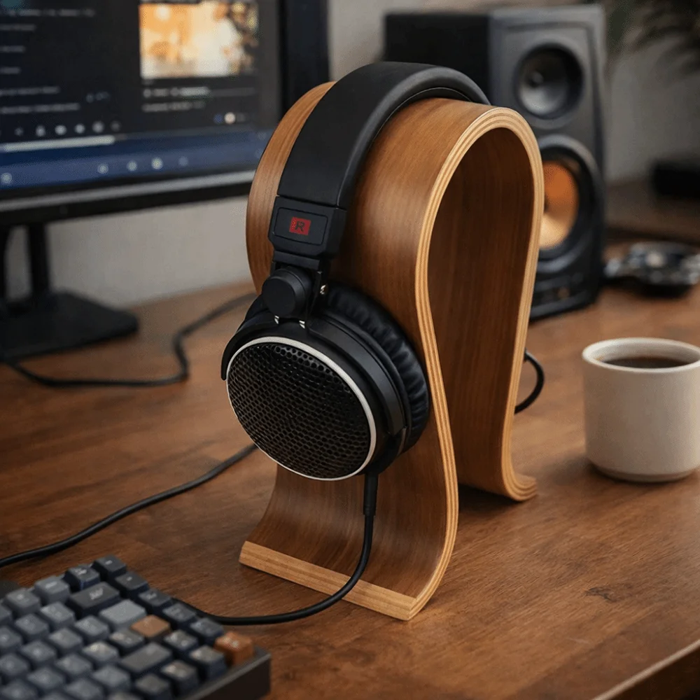 Solid Walnut Headphone Stand U Shape Sturdy Base Earphone Hanger Universal Fit On-Ear Headset Display Shelf Office Desk
Solid Walnut Headphone Stand U Shape Sturdy Base Earphone Hanger Universal Fit On-Ear Headset Display Shelf Office Desk