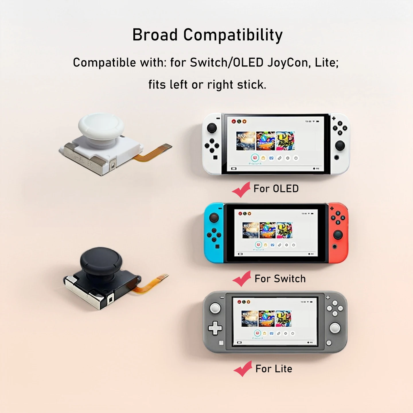 10pcs K-SILVER JS19 TMR Joystick for Switch NS OLED Joy-Con NS Lite Game Console Replacement ThumbStick 3D Analog Joystick
10pcs K-SILVER JS19 TMR Joystick for Switch NS OLED Joy-Con NS Lite Game Console Replacement ThumbStick 3D Analog Joystick