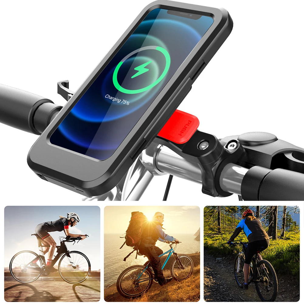 Mountain Bike Phone Mount Holder Box Waterproof Bike Motorcycle Wireless Charging Phone Bracket Support Rack Bag
Mountain Bike Phone Mount Holder Box Waterproof Bike Motorcycle Wireless Charging Phone Bracket Support Rack Bag