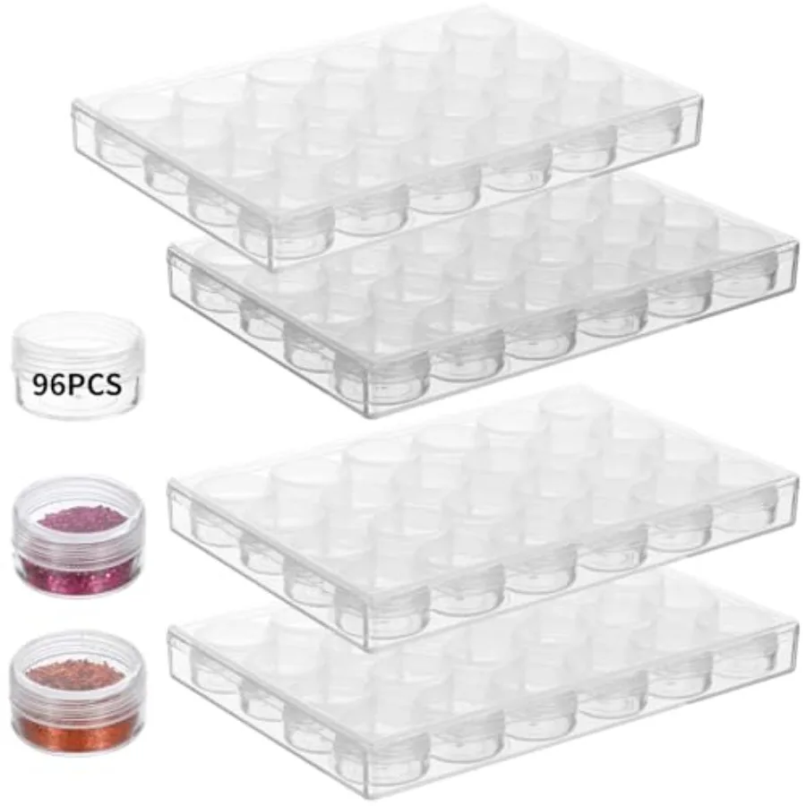 4 Pack Clear Plastic Organizer Box with 96 Mini Boxes for Bead Storage Containers Set Diamond Art Storage Containers Nail Charm
4 Pack Clear Plastic Organizer Box with 96 Mini Boxes for Bead Storage Containers Set Diamond Art Storage Containers Nail Charm