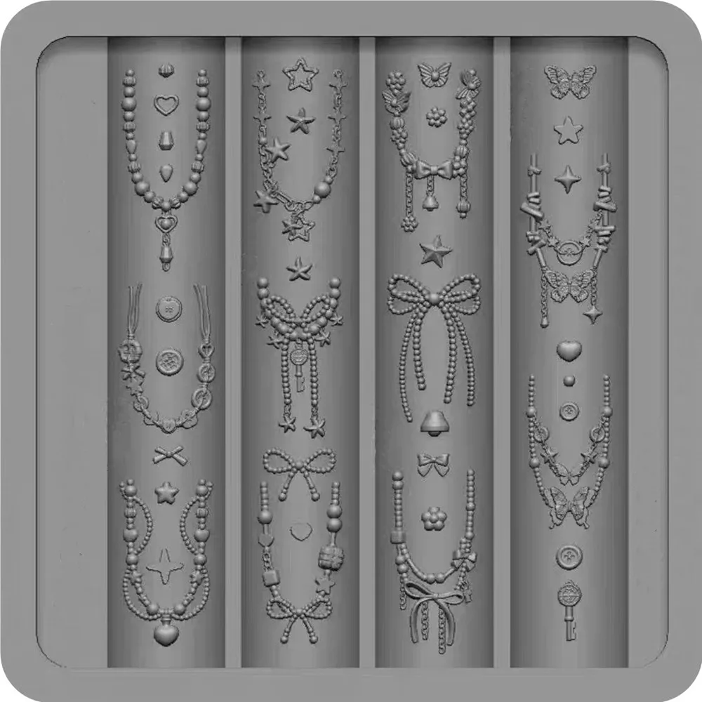 Nail Art Silicone Mold Necklace Shirt Hemline Template
Nail Art Silicone Mold Necklace Shirt Hemline Template