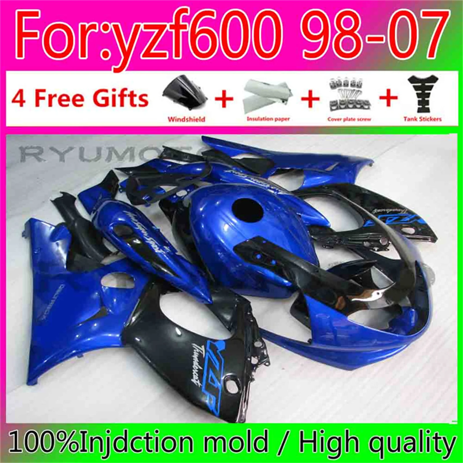 Motorcycle Injection ABS Kit Fairings For Yamaha YZF 600 1997-2007 YZF600 97 98 99 00 01 02 03 04 05 07 bule
Motorcycle Injection ABS Kit Fairings For Yamaha YZF 600 1997-2007 YZF600 97 98 99 00 01 02 03 04 05 07 bule