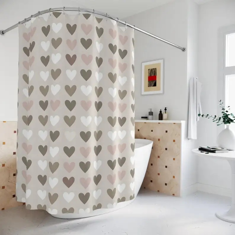 Heart Shower Curtain - Minimalist Valentine's Day Design | Perfect for Romantic Bathrooms, Includes 12 Hooks
Heart Shower Curtain - Minimalist Valentine's Day Design | Perfect for Romantic Bathrooms, Includes 12 Hooks