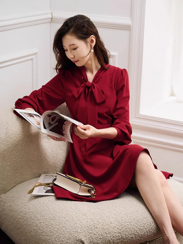 Red Evening Gown Wedding Dress High Waist Sensation Engagement Dress Women's Elegant Polyester Dress with Sash A-Line Skirt
Red Evening Gown Wedding Dress High Waist Sensation Engagement Dress Women's Elegant Polyester Dress with Sash A-Line Skirt