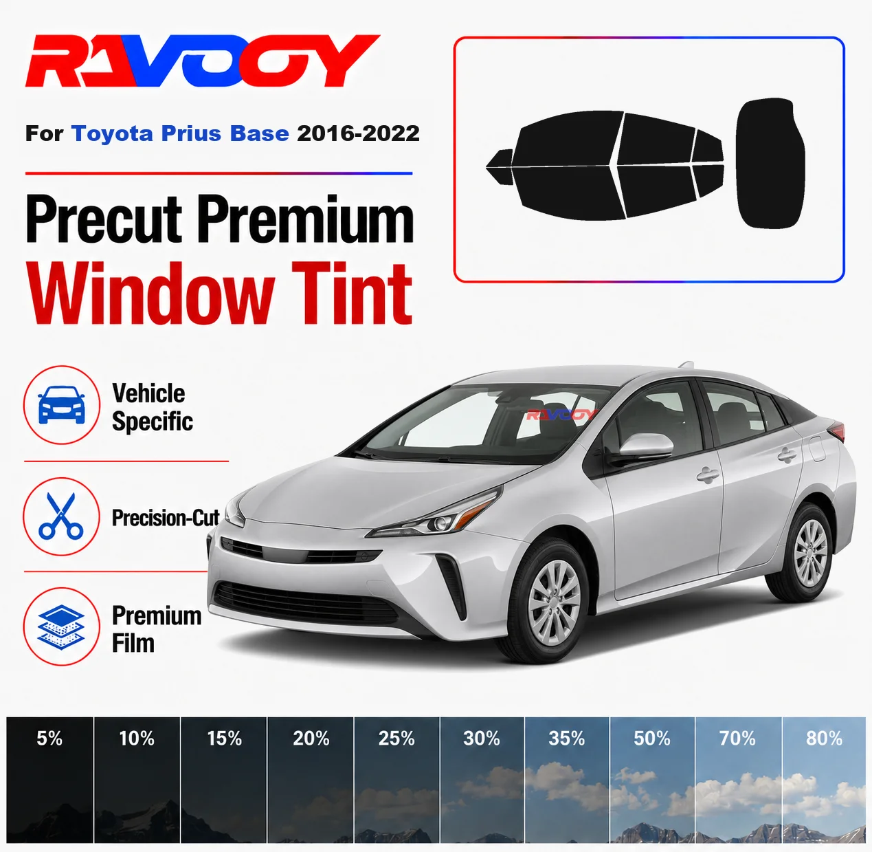 Premium Precut Window Tint Kit Front Rear Windows Rear Windshield For Toyota Prius Base 2016-2022 Complete Set Nano Ceramic Film
Premium Precut Window Tint Kit Front Rear Windows Rear Windshield For Toyota Prius Base 2016-2022 Complete Set Nano Ceramic Film