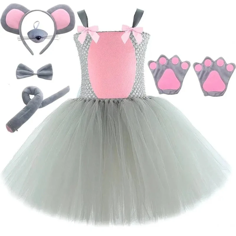 Grey Mouse Ballet Tutu Dress Costumes for Baby Girls Animal Mice Halloween Fancy Outfits Birthday Clothes for Kids Pink Gray Rat
Grey Mouse Ballet Tutu Dress Costumes for Baby Girls Animal Mice Halloween Fancy Outfits Birthday Clothes for Kids Pink Gray Rat