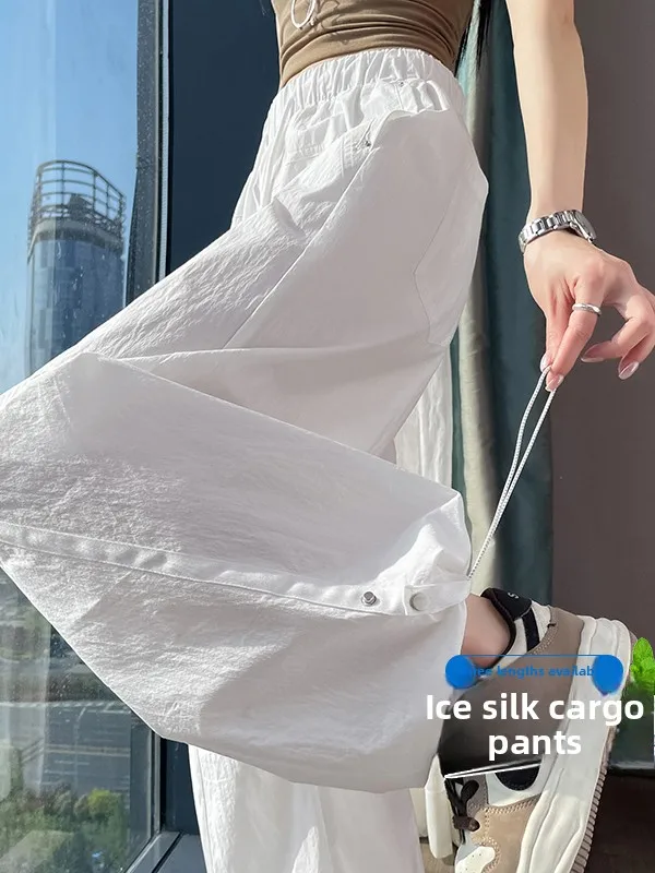 Summer 2026 Women's High Waist Thin Quick Dry Double Wear Ice Silk Work Pants Casual Loose Fit Straight Leg Sports Pants
Summer 2026 Women's High Waist Thin Quick Dry Double Wear Ice Silk Work Pants Casual Loose Fit Straight Leg Sports Pants