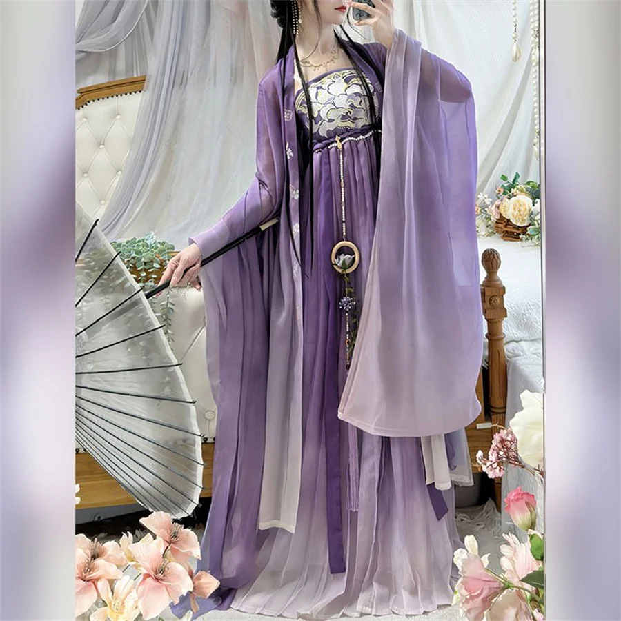 Hanfu Dress Women Ancient Chinese Traditional Embroidery Hanfu Female Fairy Cosplay Costume Outfit Purple Hanfu Dress Women
Hanfu Dress Women Ancient Chinese Traditional Embroidery Hanfu Female Fairy Cosplay Costume Outfit Purple Hanfu Dress Women