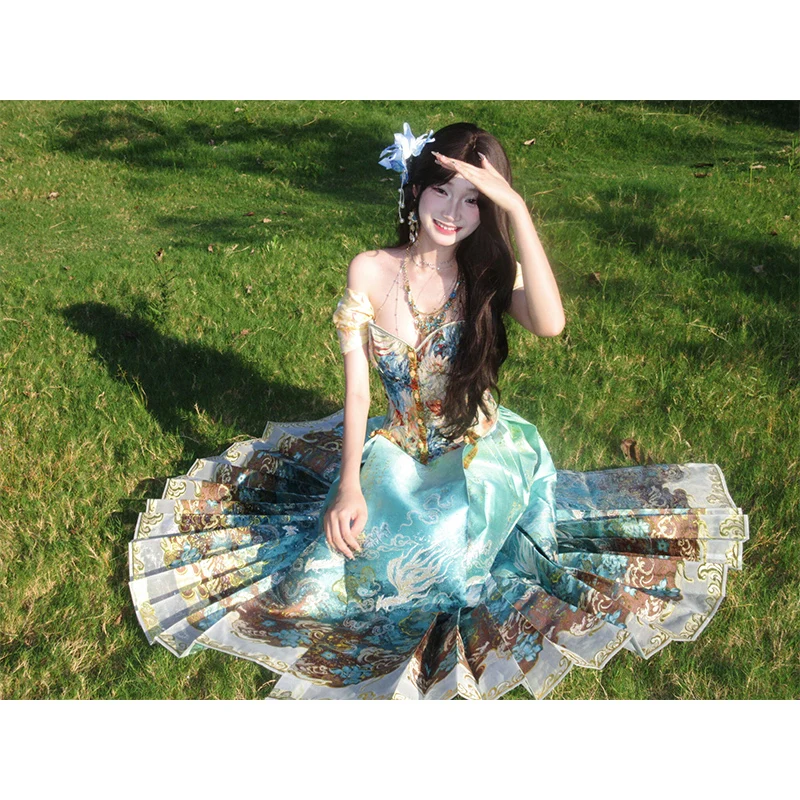 New Chinese Style Hanfu Renai Ma Face Skirt Set Women Summer Design Gradient Top Half Skirt Two Piece Set High Waist Other Ma...
New Chinese Style Hanfu Renai Ma Face Skirt Set Women Summer Design Gradient Top Half Skirt Two Piece Set High Waist Other Ma...