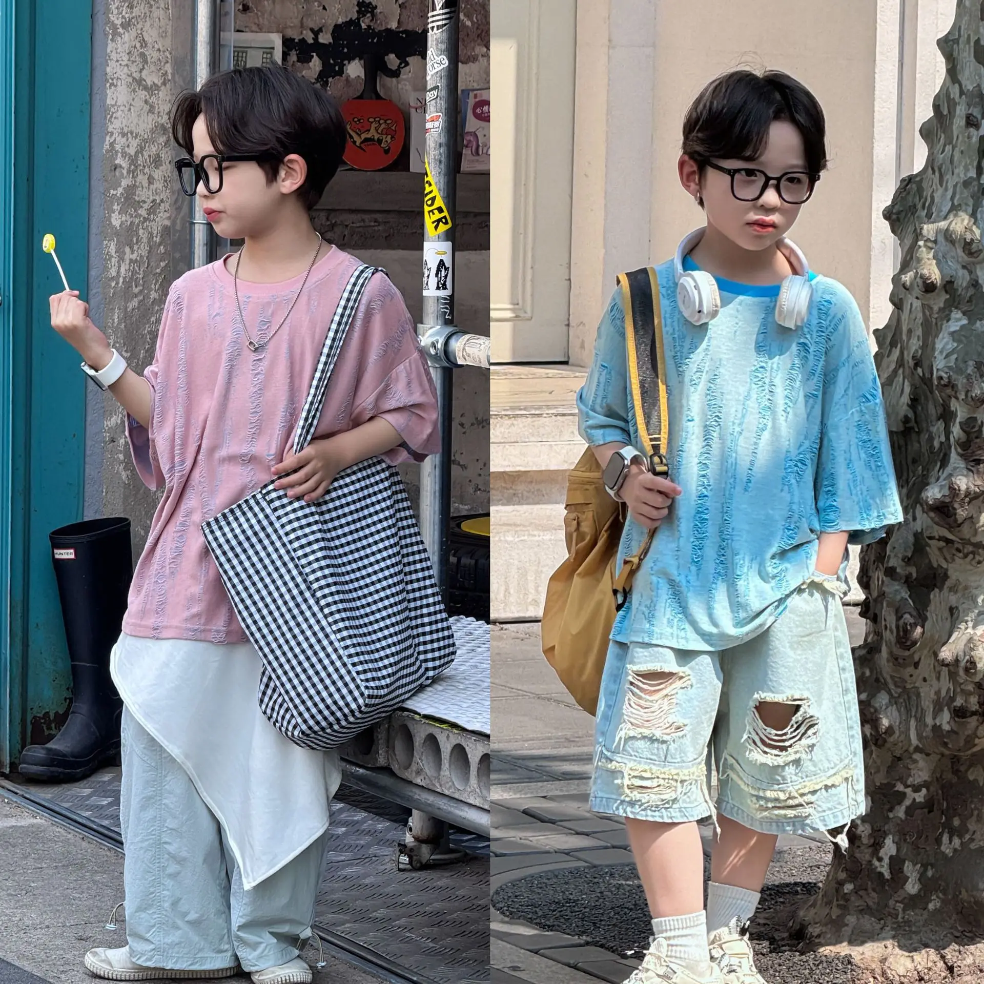 25 Summer Korean Children's Clothing Boys' Design Sense Hollow Hole Double Color Contrast Short Sleeve T-shirt Top
25 Summer Korean Children's Clothing Boys' Design Sense Hollow Hole Double Color Contrast Short Sleeve T-shirt Top