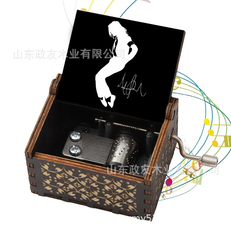 MJ Wooden Manual Rattling Music Box Michael Jackson's Musical Box Gift Item for Festival Birthday Desktop Decoration
MJ Wooden Manual Rattling Music Box Michael Jackson's Musical Box Gift Item for Festival Birthday Desktop Decoration
