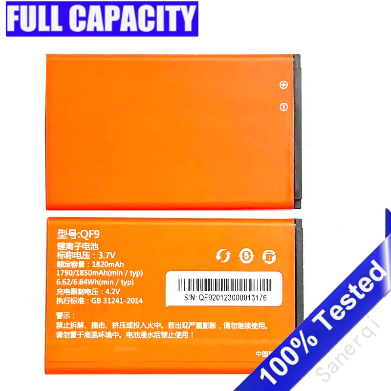 QF9 New Battery For DuoQin QF9 21KE C2 Smartphone 1820mAh 3.7V
QF9 New Battery For DuoQin QF9 21KE C2 Smartphone 1820mAh 3.7V