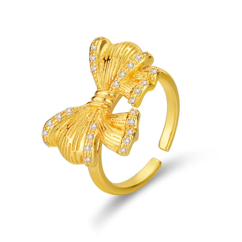 Real K18 Gold Color Adjustable Bow Diamond Ring for Women Lover Valentine's Day Birthday Ring Fine Jewelry Gifts
Real K18 Gold Color Adjustable Bow Diamond Ring for Women Lover Valentine's Day Birthday Ring Fine Jewelry Gifts