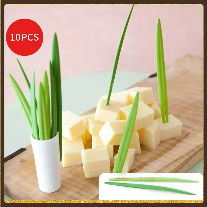 Creative 10pcs/Set Green Bamboo Leaf Fruit Fork Chopsticks Cocktail Fork Wedding Festival Birthday Kitchen Gadget Fruit Tools
Creative 10pcs/Set Green Bamboo Leaf Fruit Fork Chopsticks Cocktail Fork Wedding Festival Birthday Kitchen Gadget Fruit Tools