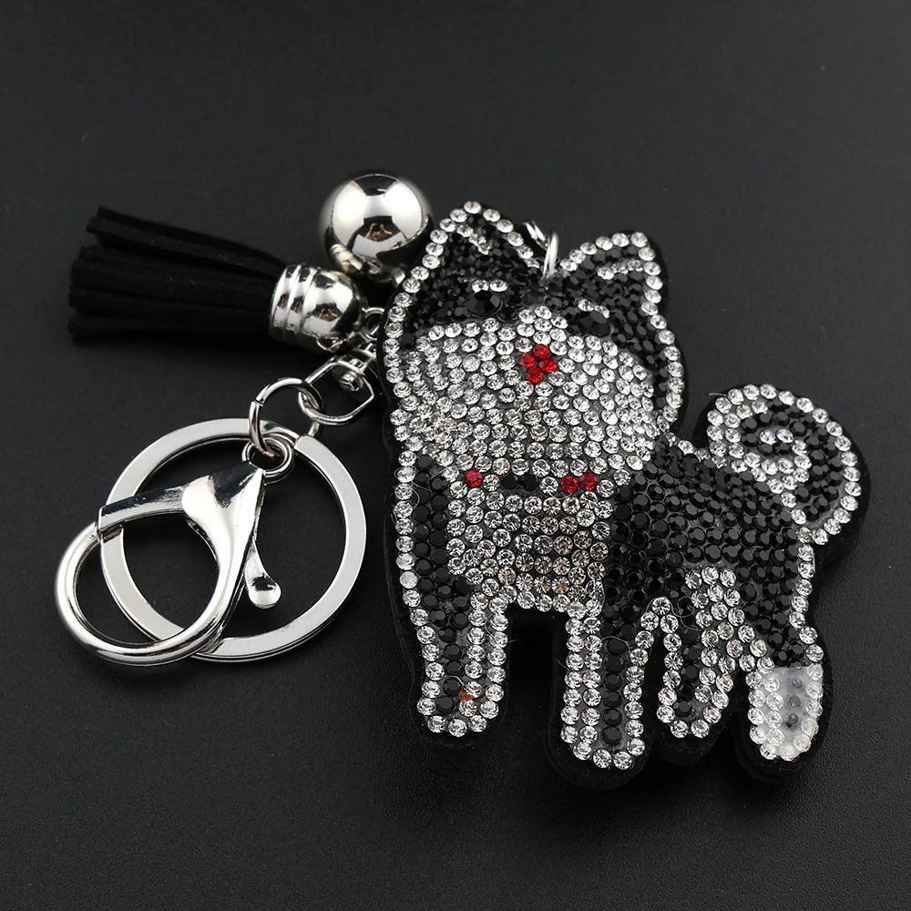 Cute Husky Dog Keyring For Women Men Full Crystal Tassel Puppy Pet Lover Bag Pendant Backpack Keychain Ring Jewelry Gifts
Cute Husky Dog Keyring For Women Men Full Crystal Tassel Puppy Pet Lover Bag Pendant Backpack Keychain Ring Jewelry Gifts