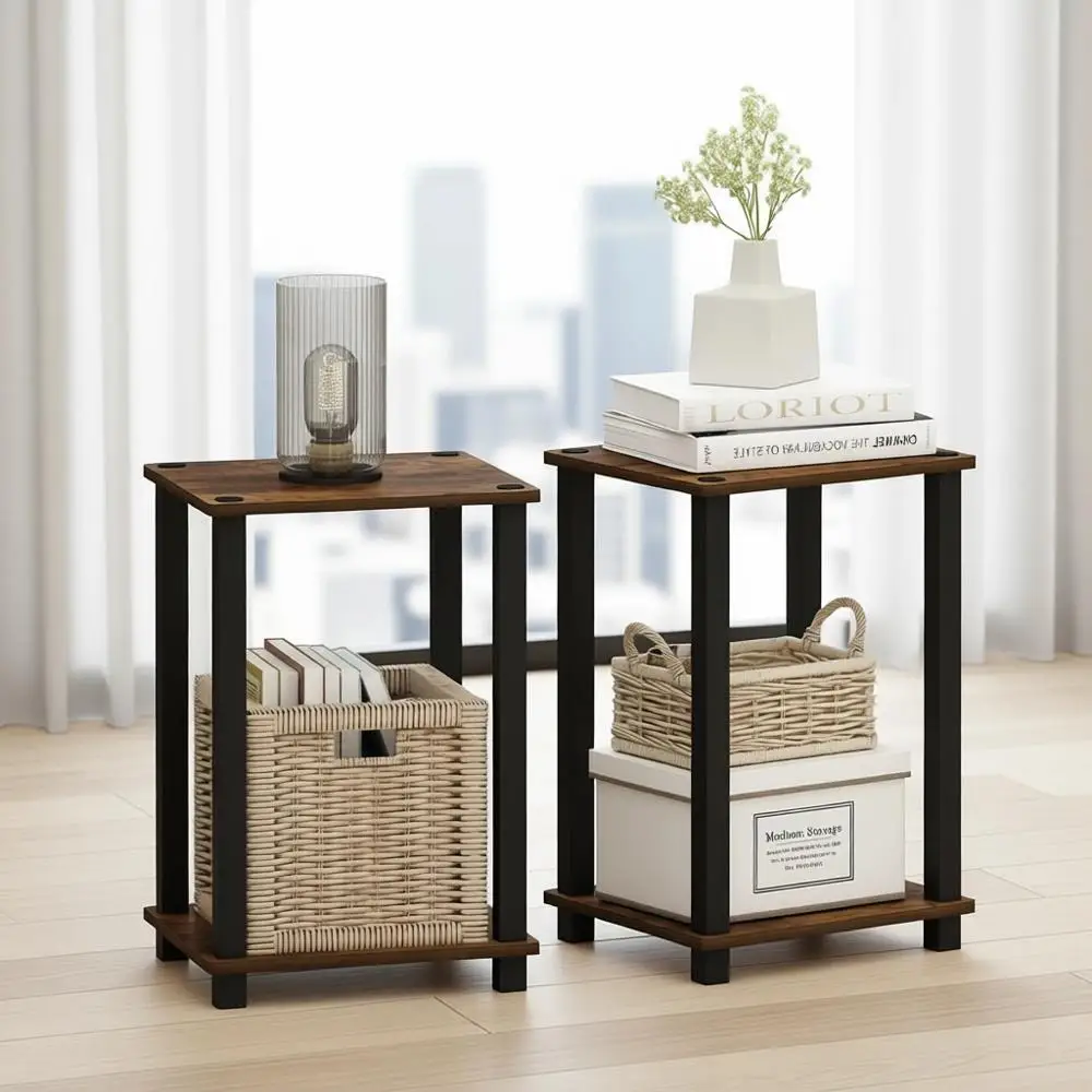 2-Tier Small Nightstand Set, Open Shelve, Bedroom, Closet, Dorm, Amber Pine
2-Tier Small Nightstand Set, Open Shelve, Bedroom, Closet, Dorm, Amber Pine
