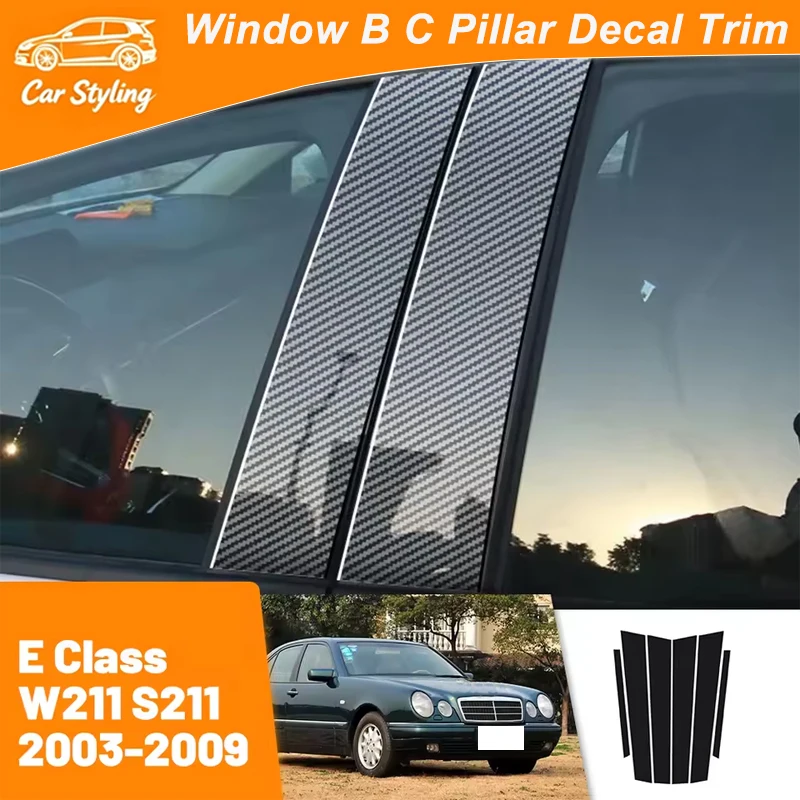 For Mercedes Benz E Class W211 S211 2003-2009 2004 2005 Carbon Fiber Window Door Column Deal B C Pillar Post Cover Trim Sticker
For Mercedes Benz E Class W211 S211 2003-2009 2004 2005 Carbon Fiber Window Door Column Deal B C Pillar Post Cover Trim Sticker