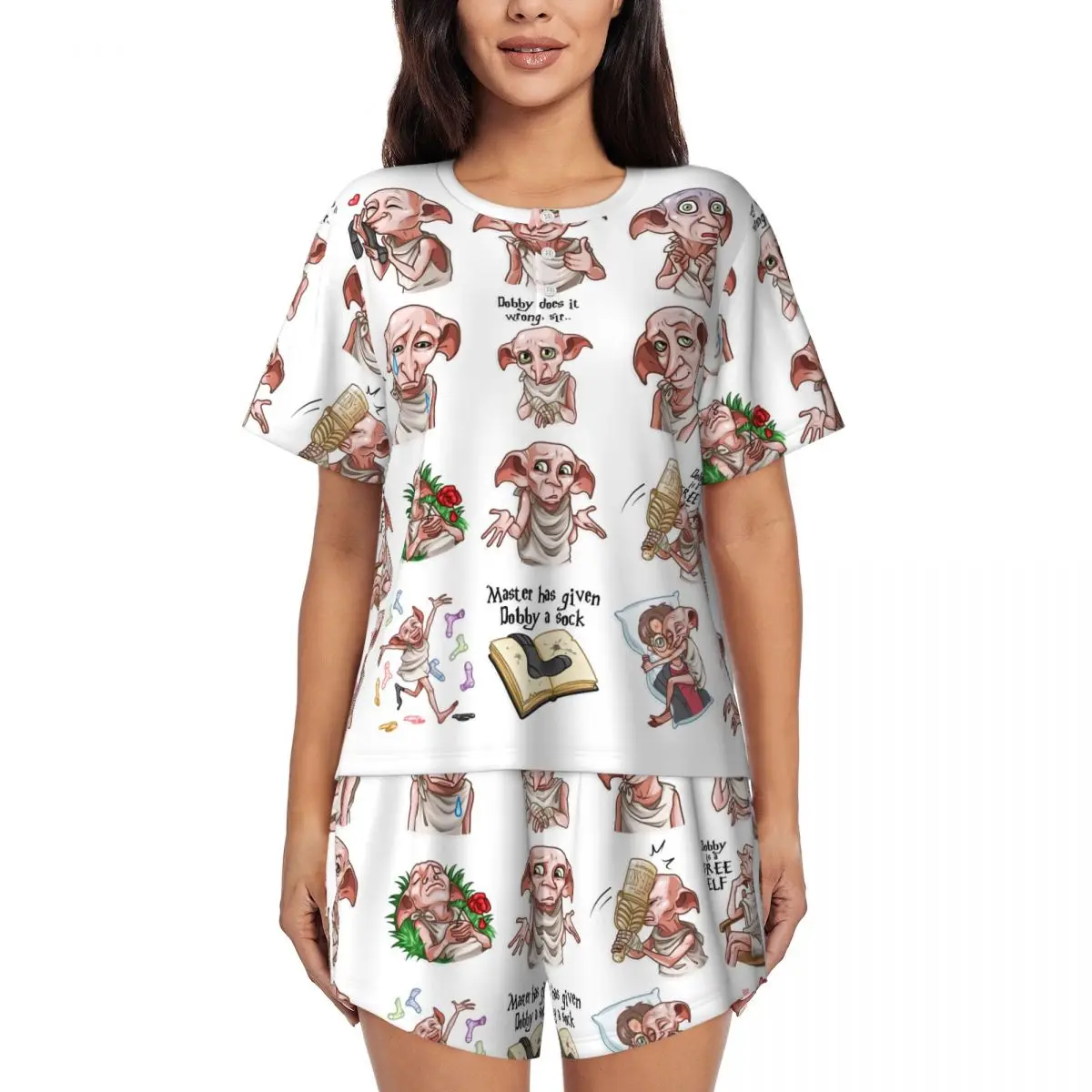 Halloween Dobby Pajamas Set Women Short Sleeve Magic Movie Sleepwear Loungewear 2 Piece Pjs
Halloween Dobby Pajamas Set Women Short Sleeve Magic Movie Sleepwear Loungewear 2 Piece Pjs