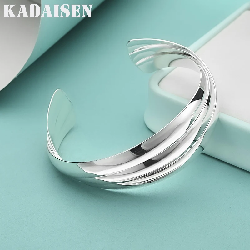 925 Sterling Silver Three Layer Smooth Surface Bangle For Women Bracelets Wedding Engagement Party Fashiona Charm Jewelry
925 Sterling Silver Three Layer Smooth Surface Bangle For Women Bracelets Wedding Engagement Party Fashiona Charm Jewelry