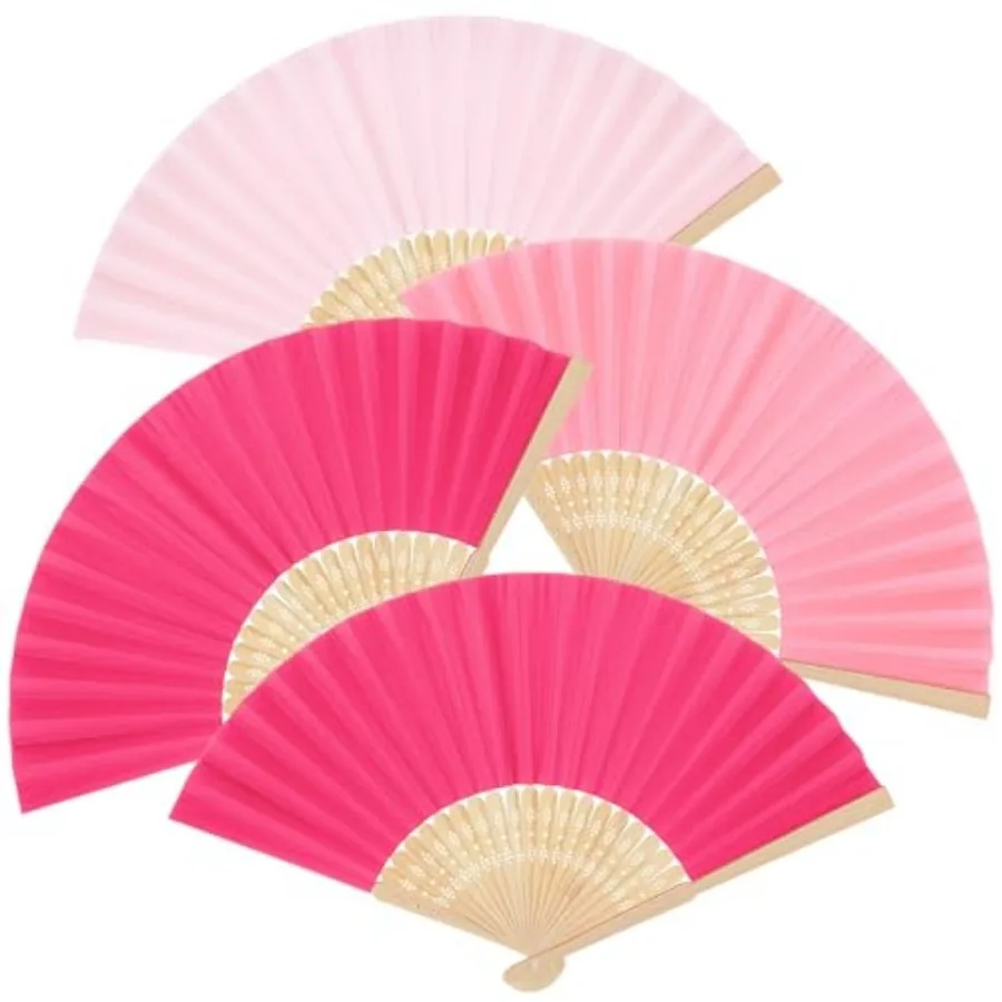 Yinkin 4 Pack Paper Folding Hand Fans - 8.3 Inch Handheld Folded Craft Line Dancing Fans for Weddings Outdoor Party Favors for
Yinkin 4 Pack Paper Folding Hand Fans - 8.3 Inch Handheld Folded Craft Line Dancing Fans for Weddings Outdoor Party Favors for