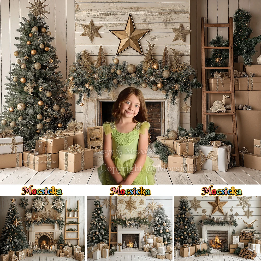 Christmas Fireplace Room Photography Background Gold Xmas Star Pine Tree Gift Wooden Backdrop Winter Kids Birthday Photo Studio
Christmas Fireplace Room Photography Background Gold Xmas Star Pine Tree Gift Wooden Backdrop Winter Kids Birthday Photo Studio
