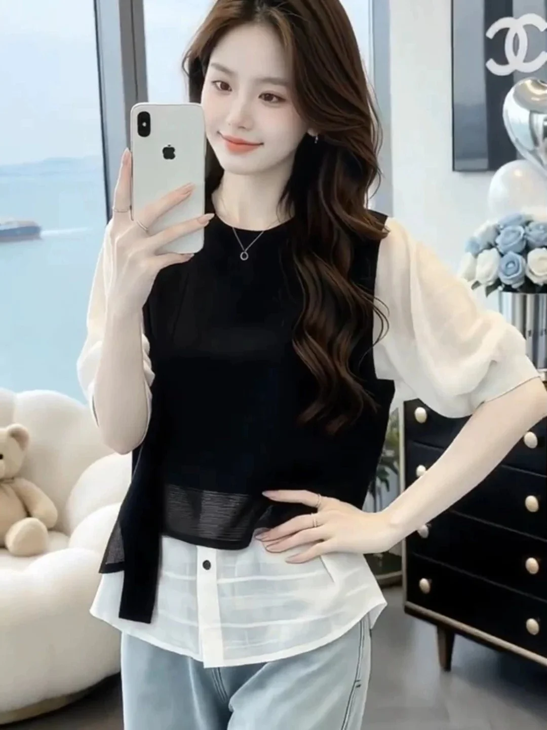 plus Size Color Block Short Sleeve Shirt Women's Loose Fit Summer Slimming Top Versatile Casual Korean Style round Neck Tee
plus Size Color Block Short Sleeve Shirt Women's Loose Fit Summer Slimming Top Versatile Casual Korean Style round Neck Tee