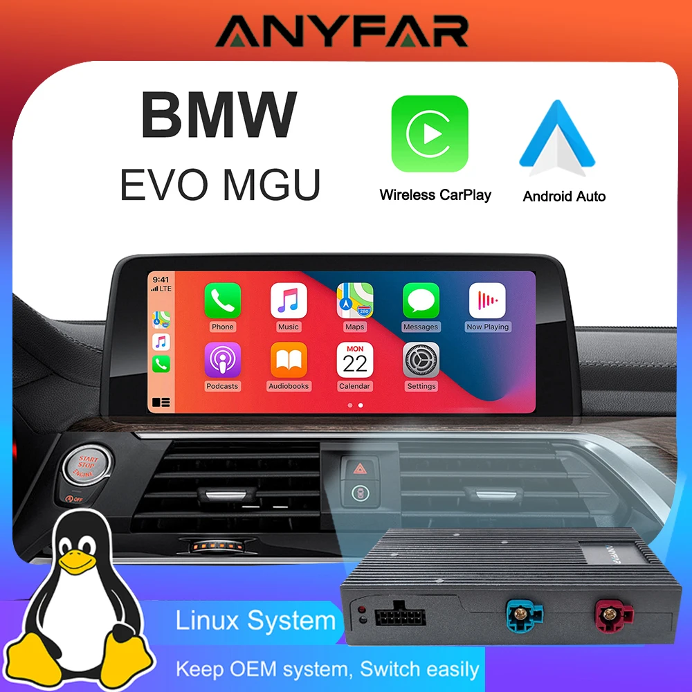 Беспроводной комплект для модернизации CarPlay Android Auto, декодер для BMW EVO MGU ID5 6 7 System 1 3 5 6 7Seires X1 X2 X3 X4
Беспроводной комплект для модернизации CarPlay Android Auto, декодер для BMW EVO MGU ID5 6 7 System 1 3 5 6 7Seires X1 X2 X3 X4
