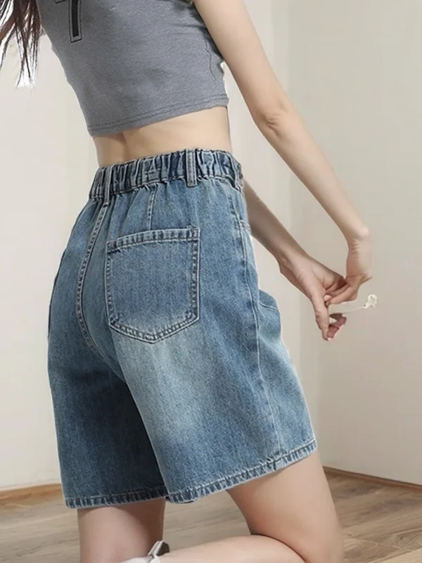 High Waist Elastic plus Size Denim Shorts Women's Summer Thin Wide Leg Straight A-Line Pants Fat Sister M Casual Fashion
High Waist Elastic plus Size Denim Shorts Women's Summer Thin Wide Leg Straight A-Line Pants Fat Sister M Casual Fashion