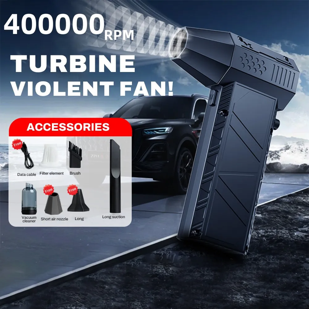 X6 Pro Violent Fan 400000RPM Powerful Air Blower Vacuum Dust Cleaner Type-C Charging Winds 53m/s Brushless Turbo Jet Blower Fan
X6 Pro Violent Fan 400000RPM Powerful Air Blower Vacuum Dust Cleaner Type-C Charging Winds 53m/s Brushless Turbo Jet Blower Fan