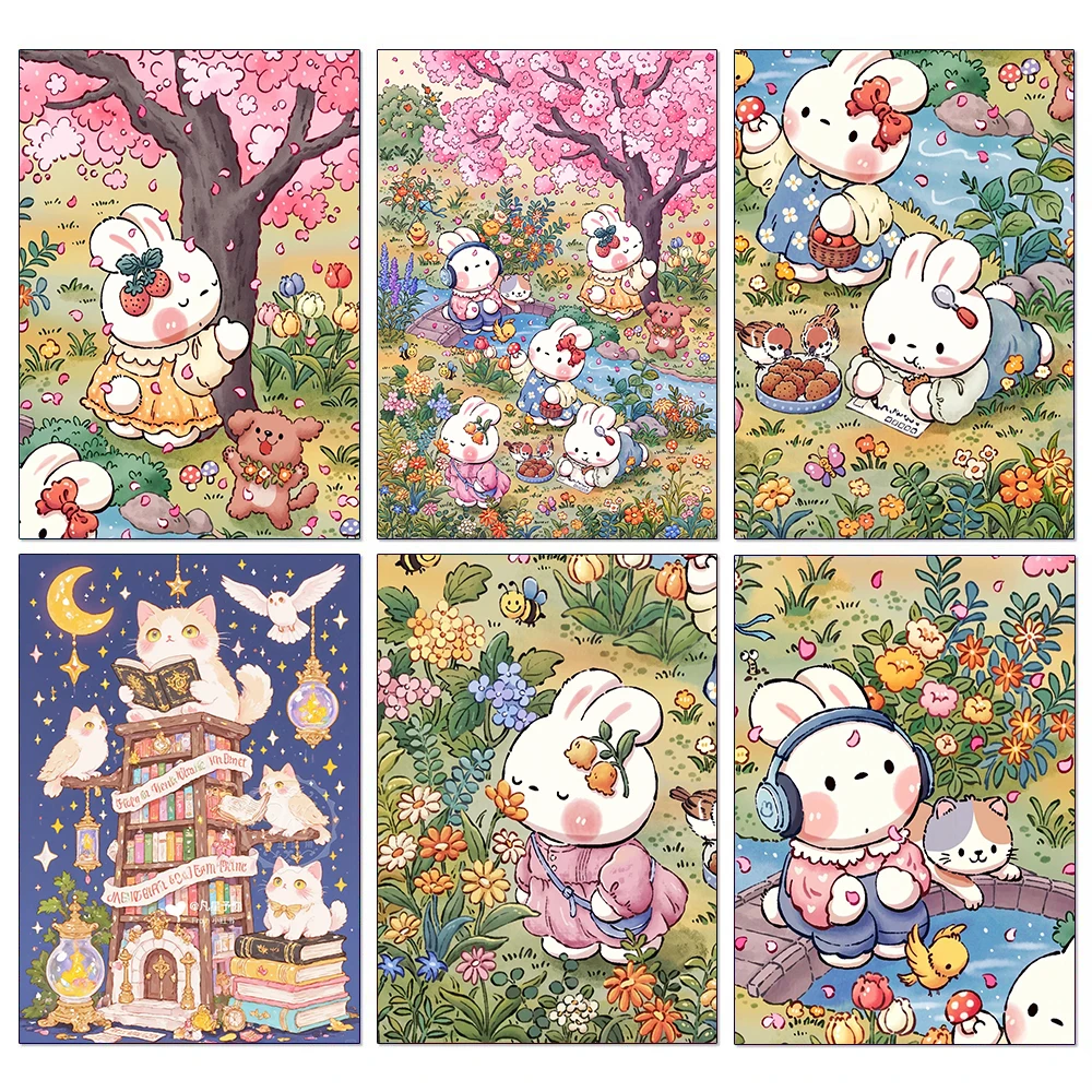 Kawaii Bunny Diamond Embroidery Kits Sakura Flower Garden DIY Mosaic Picture Kids Room Living Room Art Decoration
Kawaii Bunny Diamond Embroidery Kits Sakura Flower Garden DIY Mosaic Picture Kids Room Living Room Art Decoration