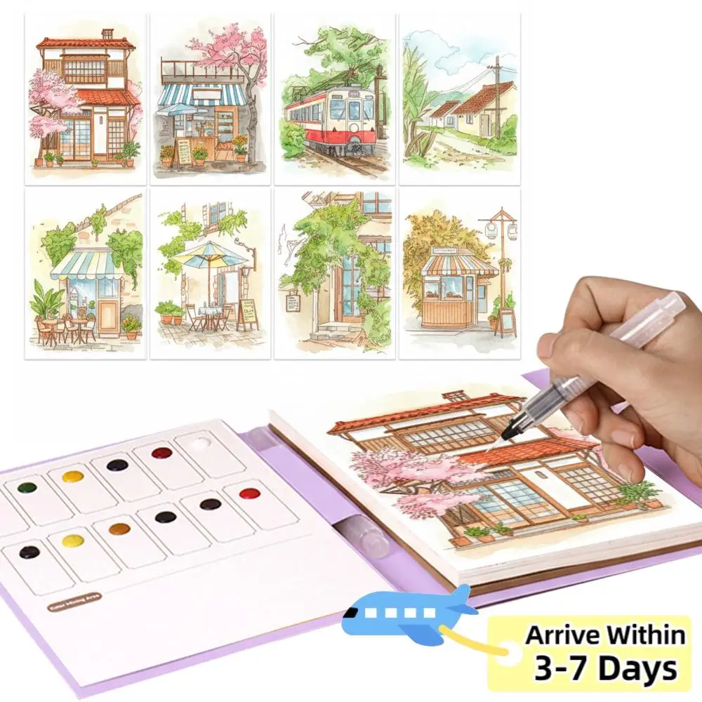 Watercolor Coloring Book Water Color Paper Book Paint Set for Adult (Quiet Time)
Watercolor Coloring Book Water Color Paper Book Paint Set for Adult (Quiet Time)