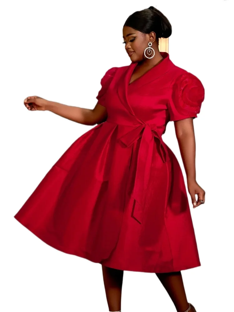 Women's Red Collar Petal Sleeve Ruffle A-line High Waist Dress Sexy Evening Dress Party Dresses Retro Street Women's Wear
Women's Red Collar Petal Sleeve Ruffle A-line High Waist Dress Sexy Evening Dress Party Dresses Retro Street Women's Wear