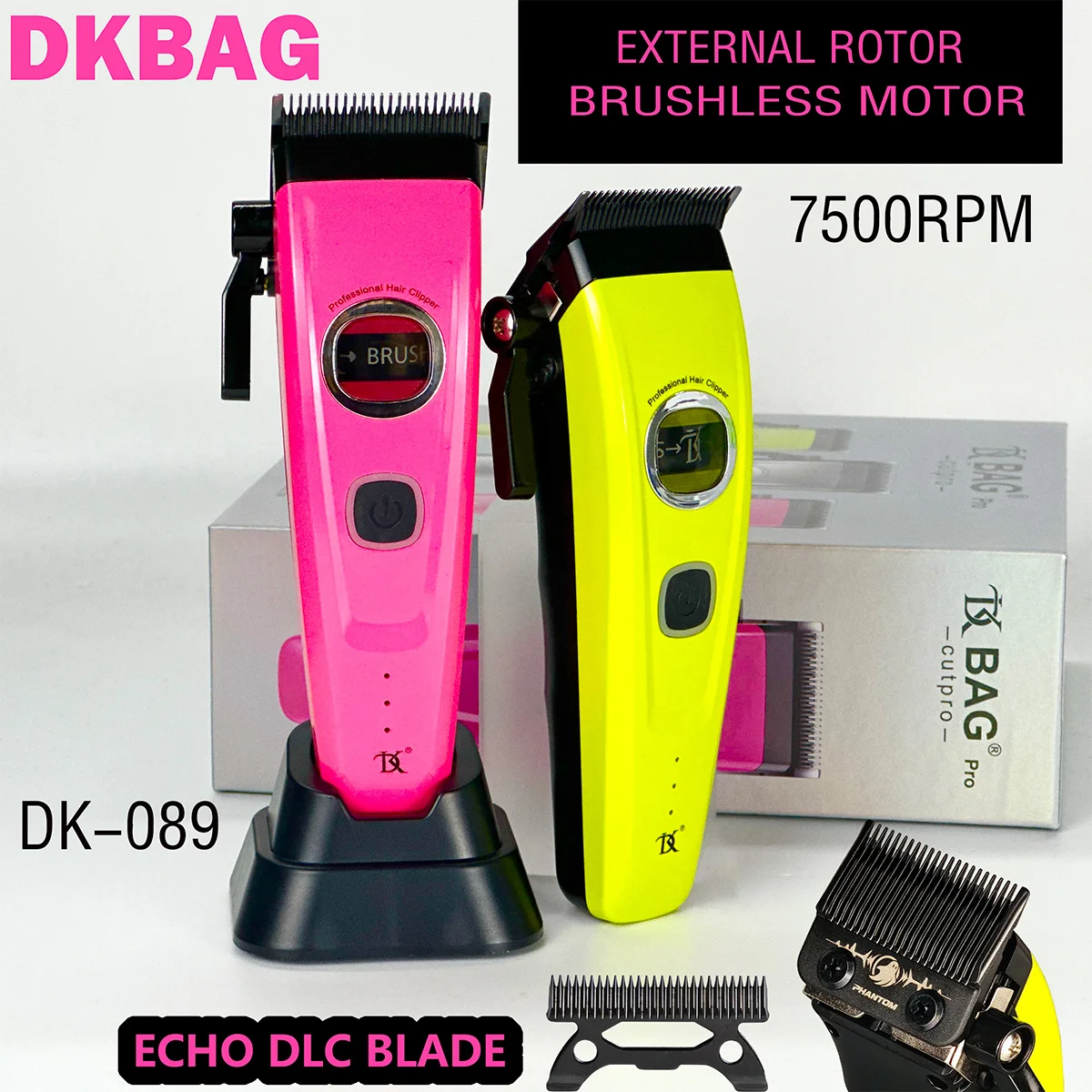 DK 089 7500 об/мин, внешний ротор, бесщеточный двигатель, профессиональная машинка для стрижки волос, парикмахерская DLC Echo Blade Base, зарядное устройство, триммер для волос для мужчин
DK 089 7500 об/мин, внешний ротор, бесщеточный двигатель, профессиональная машинка для стрижки волос, парикмахерская DLC Echo Blade Base, зарядное устройство, триммер для волос для мужчин