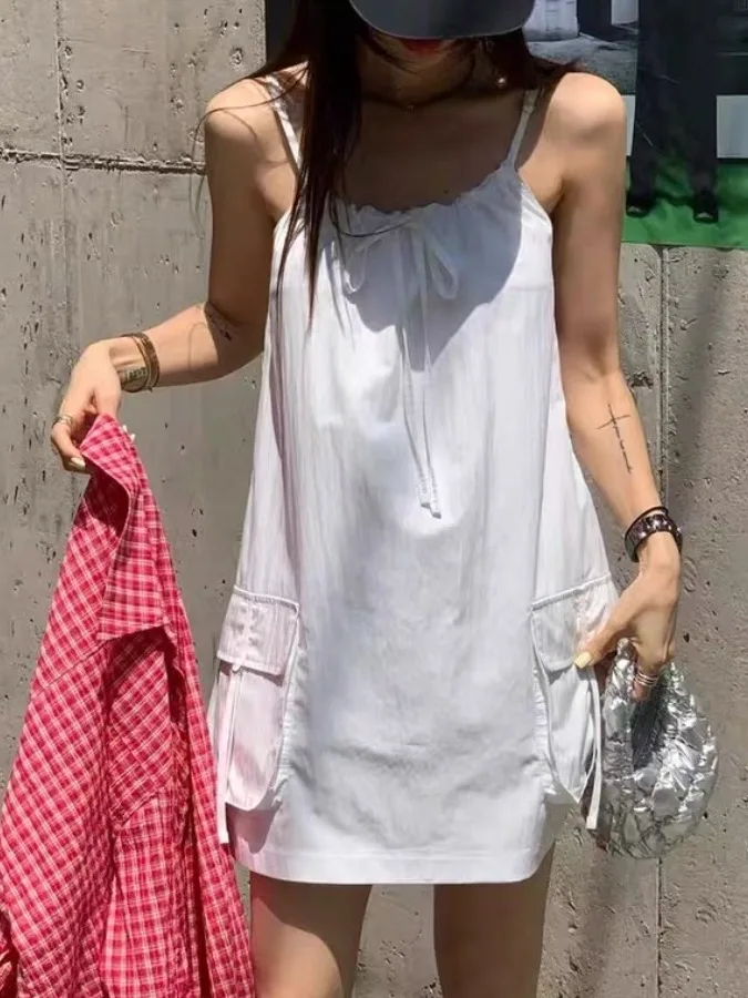 Ele Knot Vest Dr Women's Summer New Large ket Workwear ort Skirt Faionable Svel Outfit
Ele Knot Vest Dr Women's Summer New Large ket Workwear ort Skirt Faionable Svel Outfit