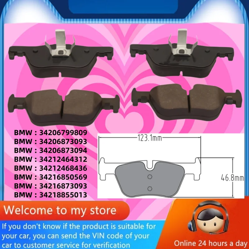 For BMW GT320d GT320i GT325d GT328i GT330i GT330i F34 rear brake pads 34206799809 34206873093 34218855013 / Auto Parts -60038
For BMW GT320d GT320i GT325d GT328i GT330i GT330i F34 rear brake pads 34206799809 34206873093 34218855013 / Auto Parts -60038