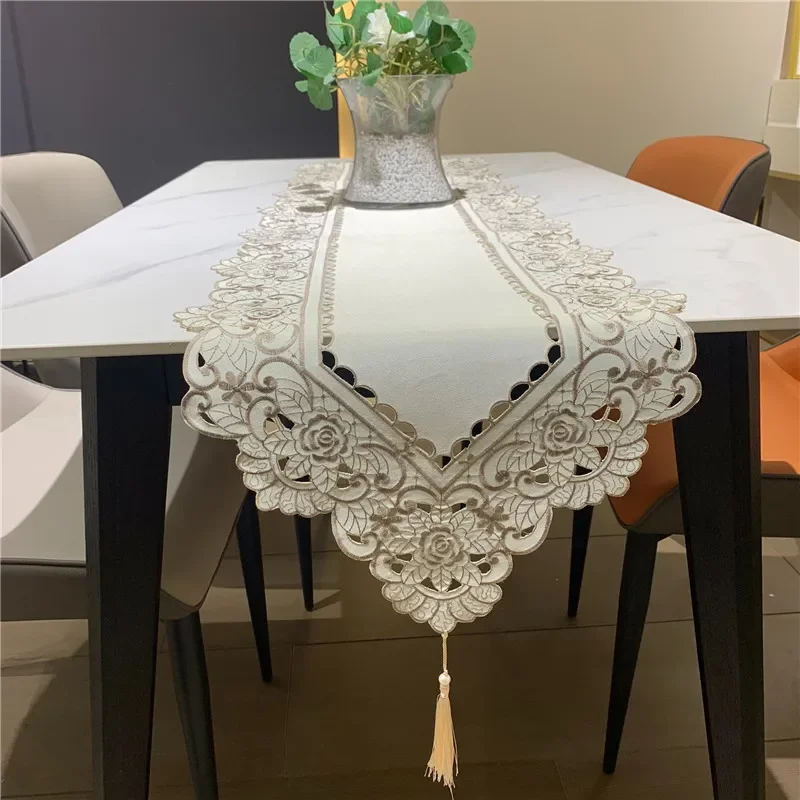 Table Runners for Dining Table,white Elegant Table Decoration, Embroidery, Hollow-out Fabric, Nordic Tea Table Flag
Table Runners for Dining Table,white Elegant Table Decoration, Embroidery, Hollow-out Fabric, Nordic Tea Table Flag