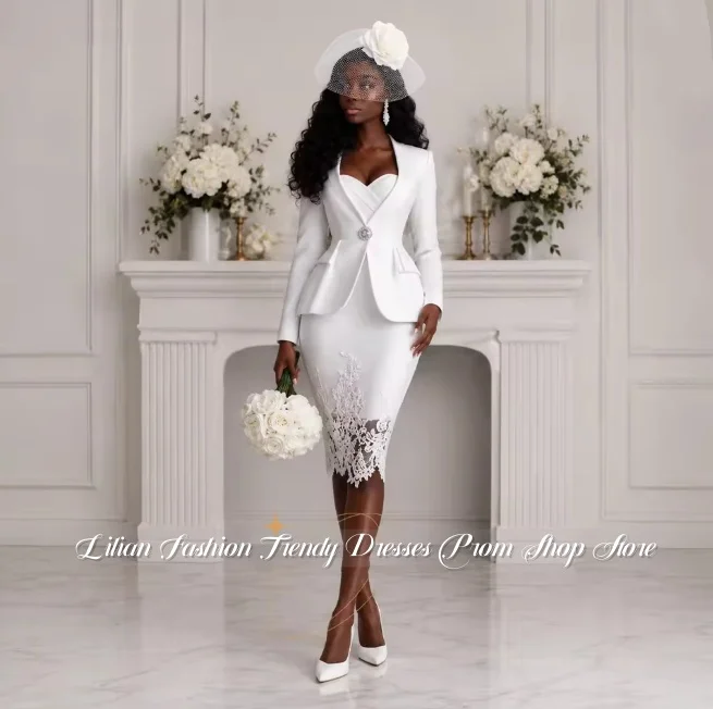 White Two-Piece Lace Engagement Dress Customized Short Wedding Guest Dress Formal Dress Prom Dress Banquet Dress Emcee Dress
White Two-Piece Lace Engagement Dress Customized Short Wedding Guest Dress Formal Dress Prom Dress Banquet Dress Emcee Dress