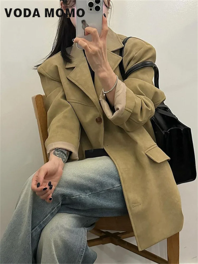 2024, женские куртки, осенние Harajuku, базовые новые однотонные универсальные модные повседневные пиджаки с длинными рукавами, женская одежда
2024, женские куртки, осенние Harajuku, базовые новые однотонные универсальные модные повседневные пиджаки с длинными рукавами, женская одежда
