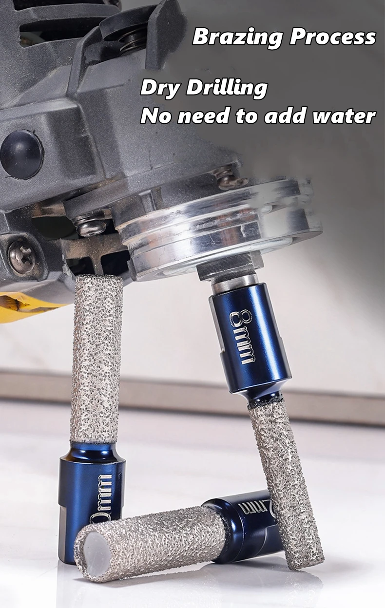 6/8/10/12mm M10 Vaccum Brazed Milling Cutter Hole Saw Angle Grinder Brazed Core Drill Bit for Ceramic Granite Marble Stone Tile
6/8/10/12mm M10 Vaccum Brazed Milling Cutter Hole Saw Angle Grinder Brazed Core Drill Bit for Ceramic Granite Marble Stone Tile