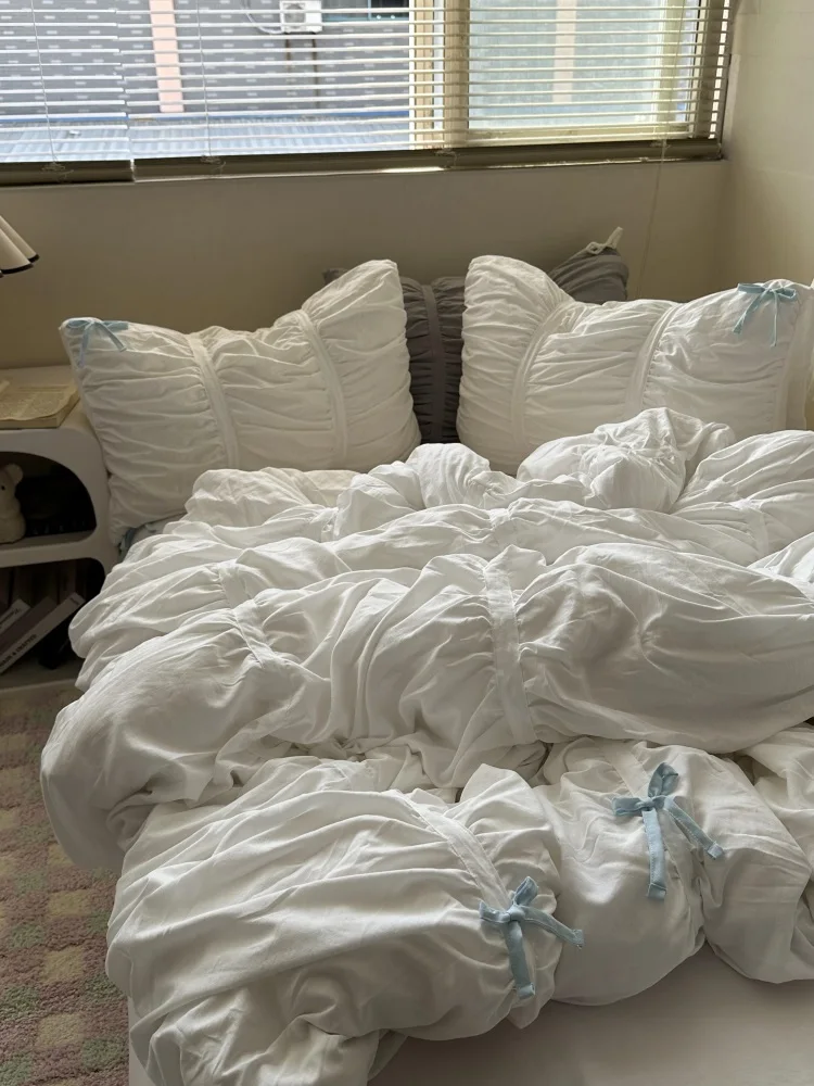 Waed Cotton Knot 3pc/4pc Bedding Set Pure Color French Sle Soft Polyester Fabric Dormi Bedding Sets
Waed Cotton Knot 3pc/4pc Bedding Set Pure Color French Sle Soft Polyester Fabric Dormi Bedding Sets