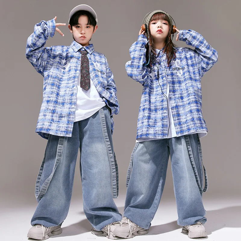 Boys Hip Hop Paid Shirt Denim Vest Loose Jeans Girls Jazz Blouse Child Street Dance Clothes Sets Kids Streetwear Teens Costumes
Boys Hip Hop Paid Shirt Denim Vest Loose Jeans Girls Jazz Blouse Child Street Dance Clothes Sets Kids Streetwear Teens Costumes