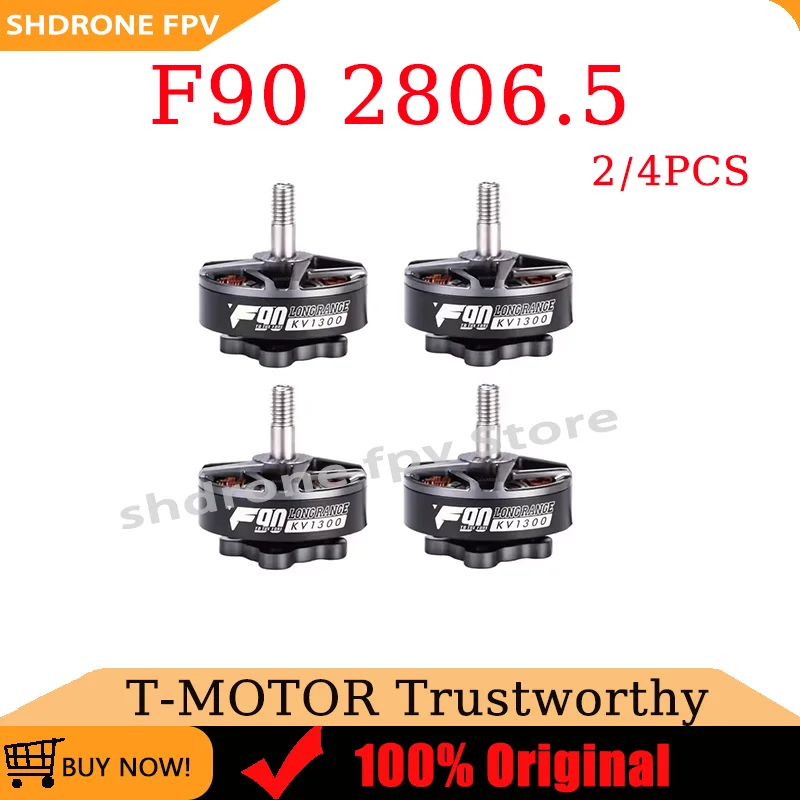 T-Motor F90 2806.5 FPV Drone Motor 1300/1500/1950KV 4mm Titanium Shaft 5-6S for 5/6/7 Inch Racing Freestyle Long Range Drones
T-Motor F90 2806.5 FPV Drone Motor 1300/1500/1950KV 4mm Titanium Shaft 5-6S for 5/6/7 Inch Racing Freestyle Long Range Drones