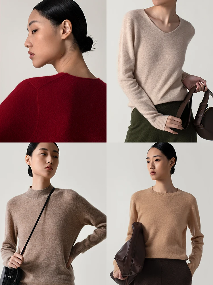 Женский вязаный свитер из чистого кашемира с круглым вырезом и длинными рукавами, облегающий, цельный, простой, для повседневной носки, зимний, модный
Женский вязаный свитер из чистого кашемира с круглым вырезом и длинными рукавами, облегающий, цельный, простой, для повседневной носки, зимний, модный