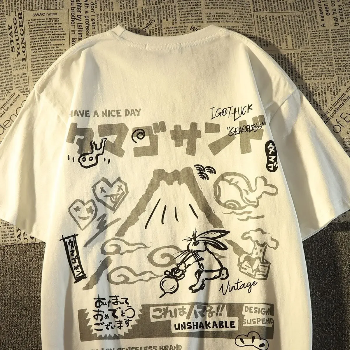 Japanese cartoon graffiti print loose cotton short-sleeved t-shirt harajuku y2k top women clothes gothic oversized t shirt
Japanese cartoon graffiti print loose cotton short-sleeved t-shirt harajuku y2k top women clothes gothic oversized t shirt
