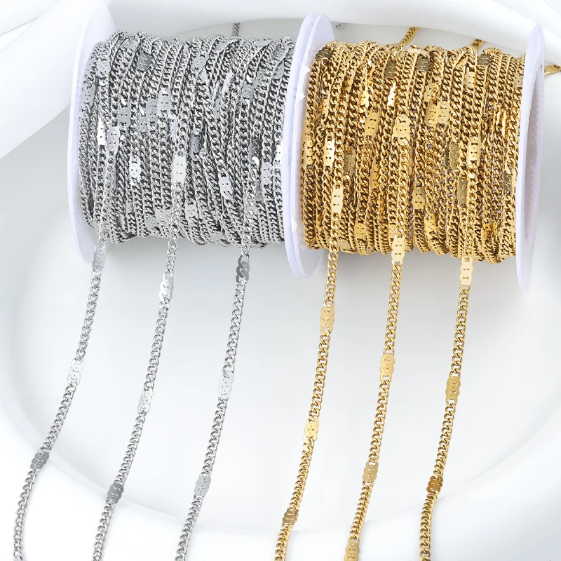 1Meter Stainless Steel Chains Gold Color Lips Beads Beaded Chain for Jewelry Making Trend Necklace Bracelet DIY Accessories
1Meter Stainless Steel Chains Gold Color Lips Beads Beaded Chain for Jewelry Making Trend Necklace Bracelet DIY Accessories