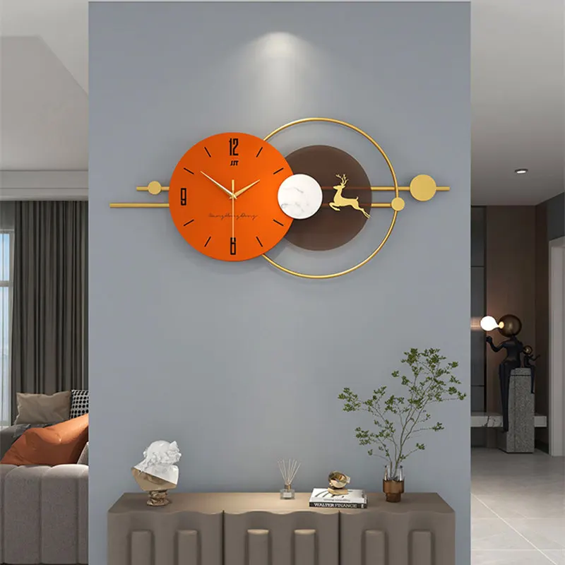 Nordic Round Combination Wall Clock Modern Home Living Room Clock Silent Art Home Decoration Deer Hanging Clock Horologe
Nordic Round Combination Wall Clock Modern Home Living Room Clock Silent Art Home Decoration Deer Hanging Clock Horologe